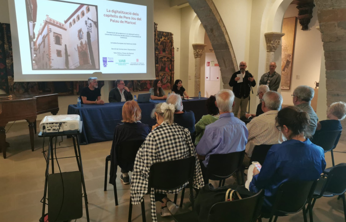 La presentación del proyecto de digitalización de los capiteles de Pere Jou del Palacio de Maricel inicia las Jornadas Europeas del Patrimonio 2025 en Sitges