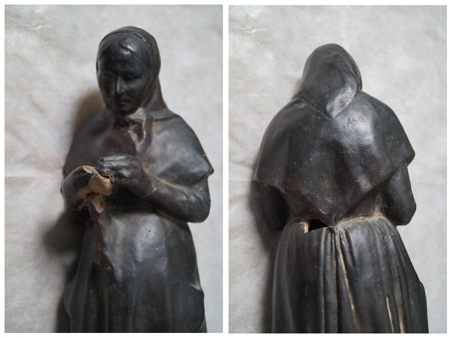 Altres grans desperfectes de l'escultura de Gustau Violet / Museus de Sitges