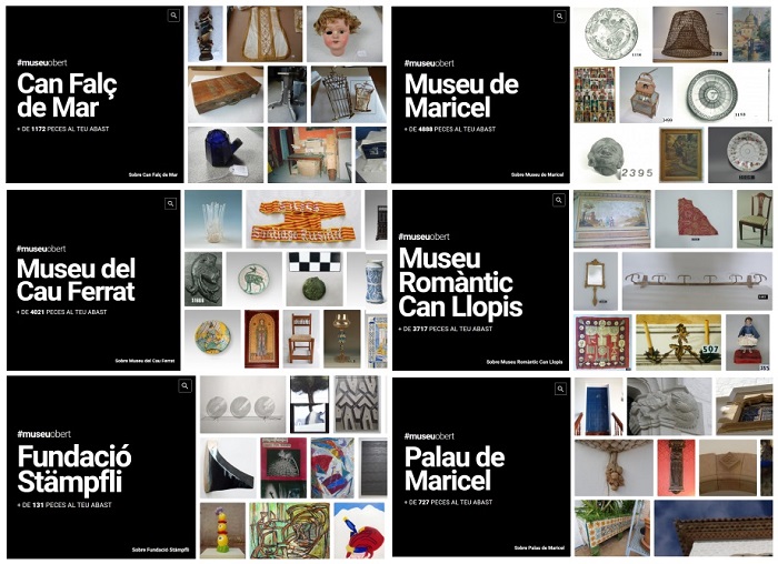 Col·leccions del Museu del Cau Ferrat, Museu Romàntic Can Llopis, Can Falç de Mar, Museu de Maricel, Palau de Maricel i Fundació Stämpfli