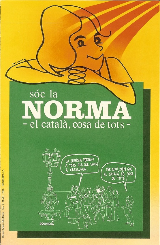 Fulletó de la campanya “Sóc la Norma: El català, cosa de tots” (1982)