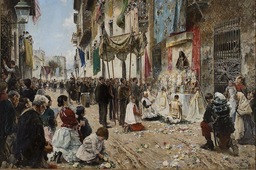 'La processó de Corpus', d’Arcadi Mas i Fondevila (1887) / Col·lecció d’Art de la Vila de Sitges