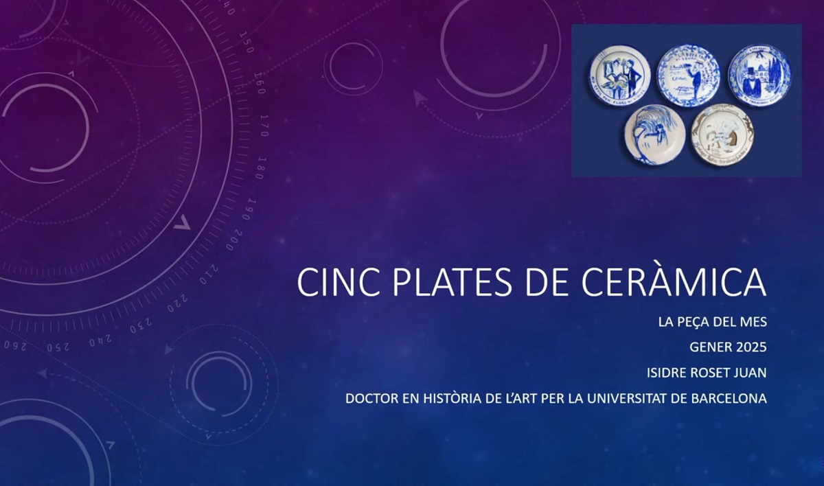 Plates de ceràmica a la Peça del Mes dels Museus de Sitges