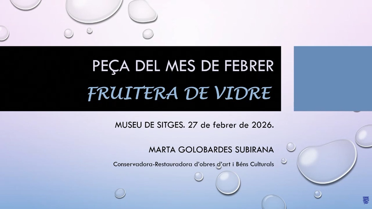Del taller a la taula: una bella fruitera de vidre bufat a la Peça del Mes