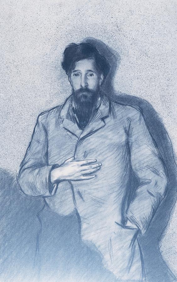 Portrait of Santiago Rusiñol characterized as "The Nobleman with  his Hand on his Chest" by El Greco